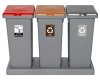 Kosz FLAP BIN 53L szary / pokrywa srebrna ODPADY ZMIESZANE